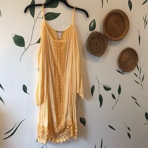 Peach colored Midi Dress